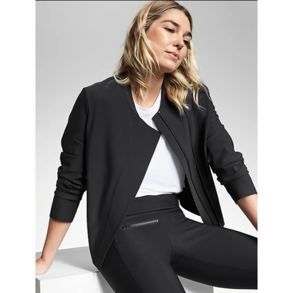 Athleta Jackets & Blazers - Athleta Stellar Jacket Black Size Small RATED UPF 50+ PACKABLE